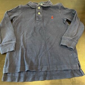 Polo Ralph Lauren Long Sleeve Boys Polo Shirt Navy Blue